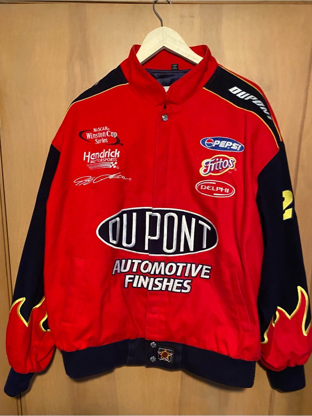 Chase Authentics Red and Black Racing-Style Jacket